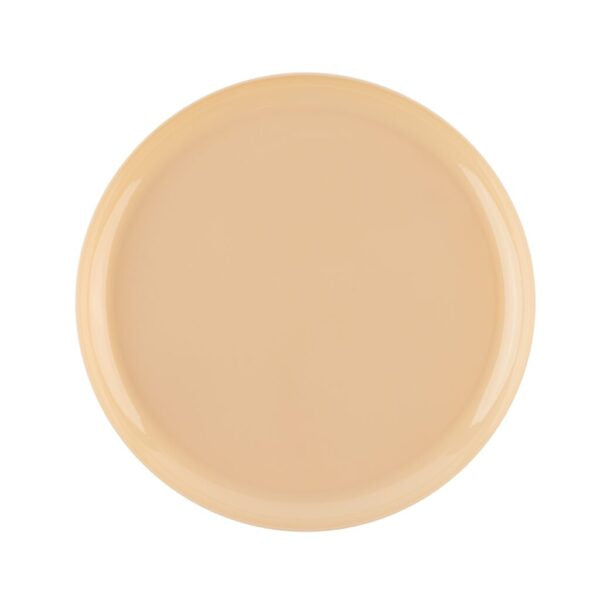 Premium Beige Round Plastic Plates - 10 Pack for Elegant Dining, Parties & Home Decor | Durable & Stylish Disposable Tableware for Weddings, Events & Everyday Use