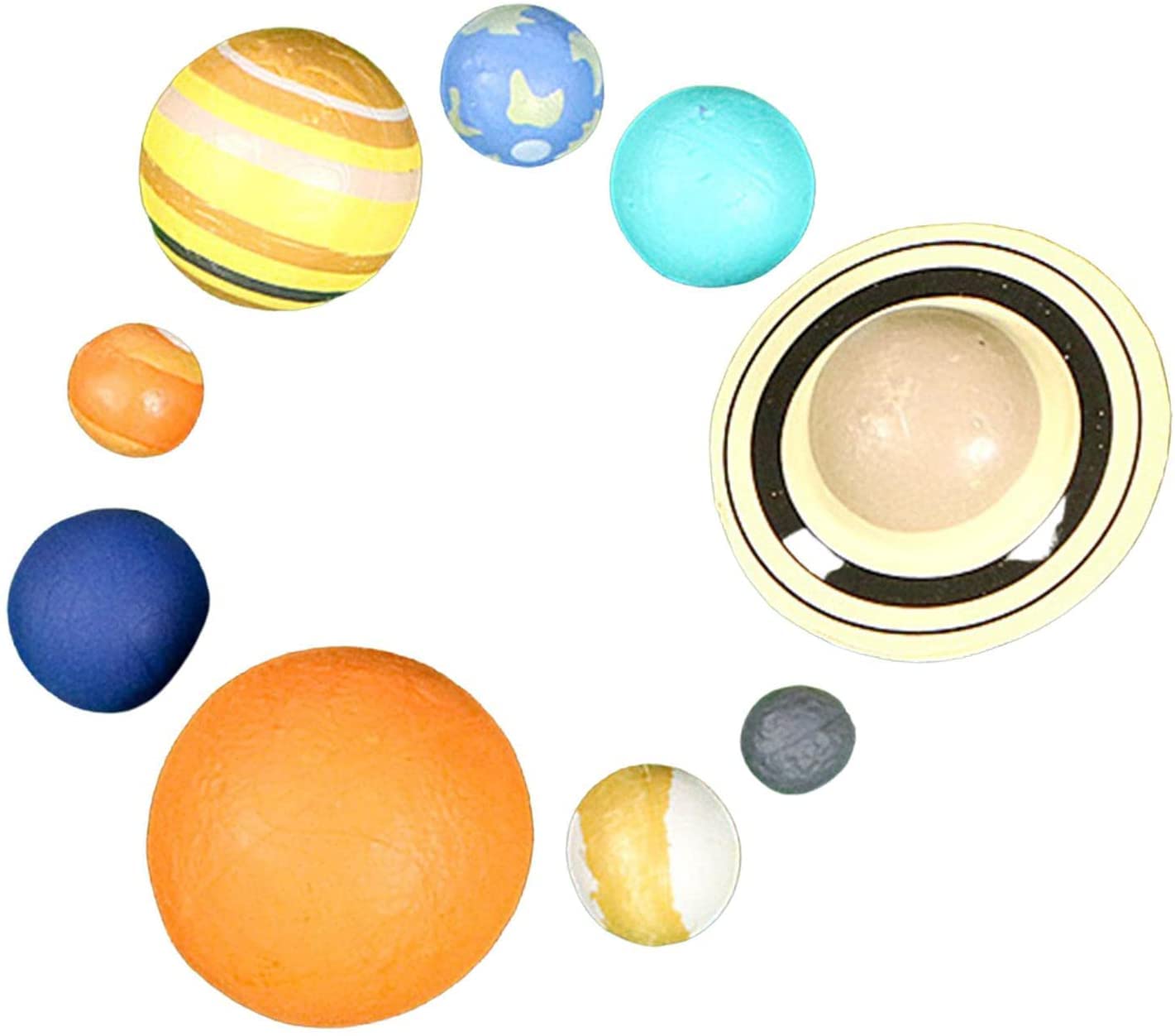 9-Piece Solar System Stress Balls Set - Anti Stress Squishy Planets for Kids & Adults - Educational Astronomy Toy, Space Party Favors - Perfect for Classroom Learning, Birthday Gifts & Stress Relief