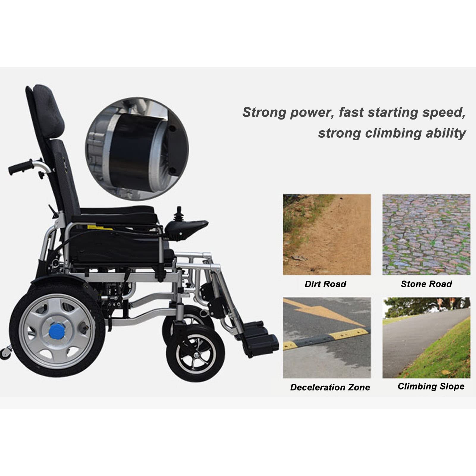 Electric Wheelchair Joystick Controller - 50A DC 24V Wheelchair Brake Controller for Enhanced Safety | Mobility Scooter & Power Wheelchair Accessory | Perfect for Indoor/Outdoor Use & Daily Commuting