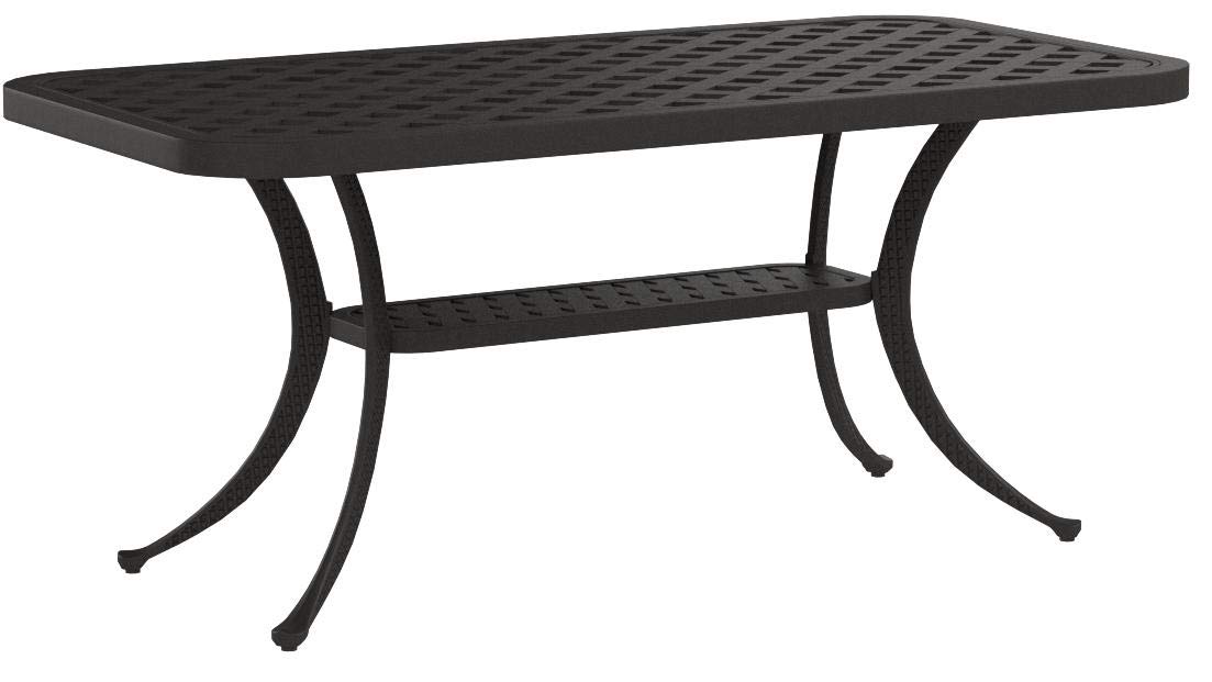 Crosley Sedona Weather-Resistant Cast Aluminum Outdoor Coffee Table - Black - Perfect for Patio, Deck, Porch & Garden Furniture
