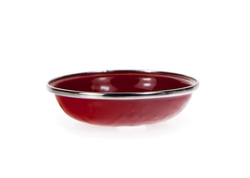 Premium Red Enamelware Tasting Dishes - Set of 6 (4.25 Inch) - Durable Porcelain Appetizer Plates for Tapas, Sushi, Desserts & Party Serving