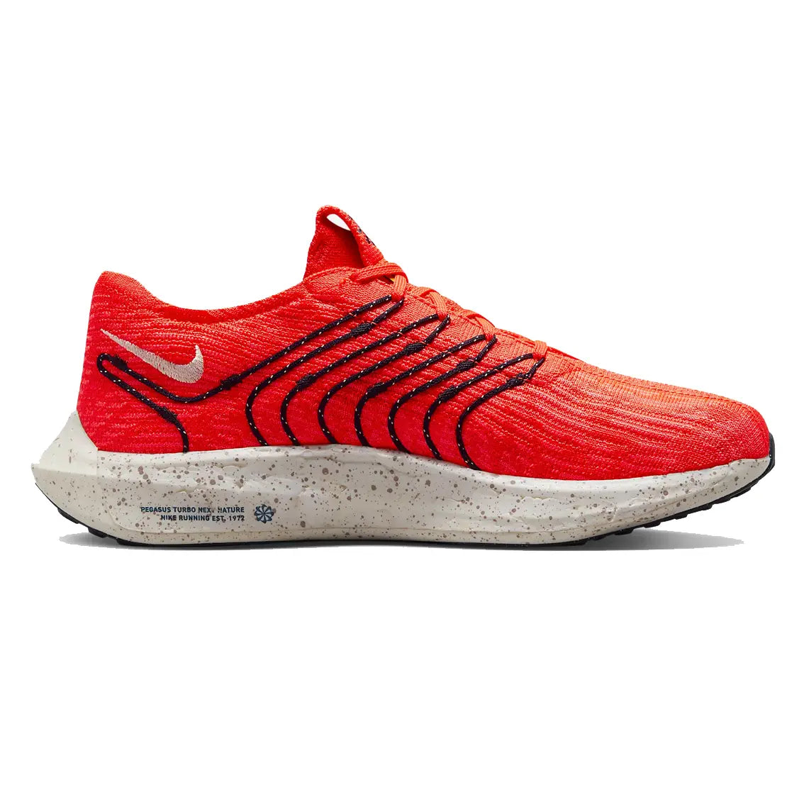 Men's Nike Pegasus Turbo Next Nature Running Shoes - Bright Crimson / White Hot Punch - Lightweight & Breathable for Training, Jogging & Gym Workouts