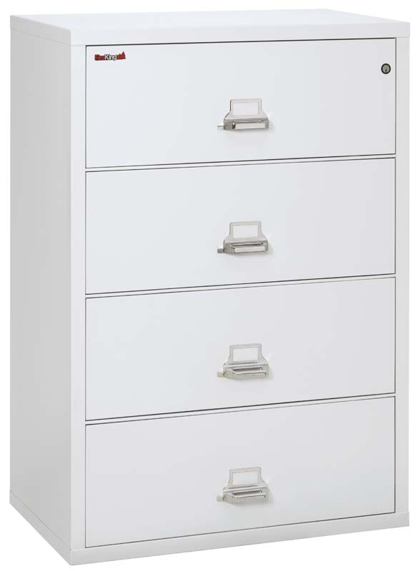 FireKing 4-Drawer 38-Inch Wide Lateral Fireproof File Cabinet - Secure Document Storage for Office & Home Use