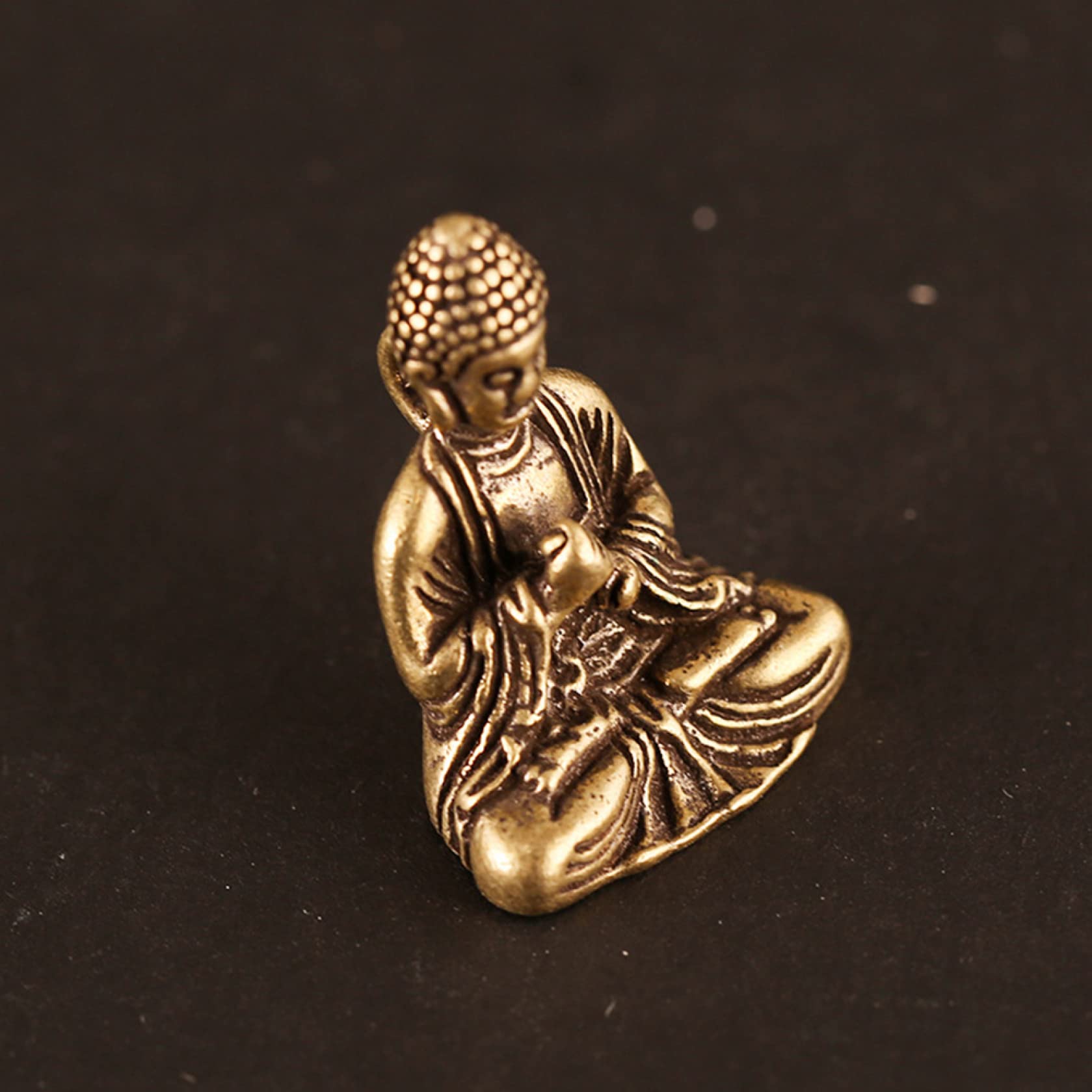 Mini Solid Copper Buddha Statue - Home & Office Decor for Meditation Spaces