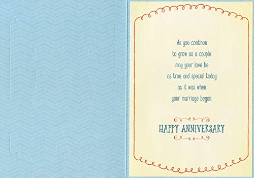 Designer Greetings Two Goldfish Wedding & Anniversary Card - Sweetest Journeys Congratulations Card for Couples - Perfect for Marriage Celebrations, Anniversaries & Romantic Occasions