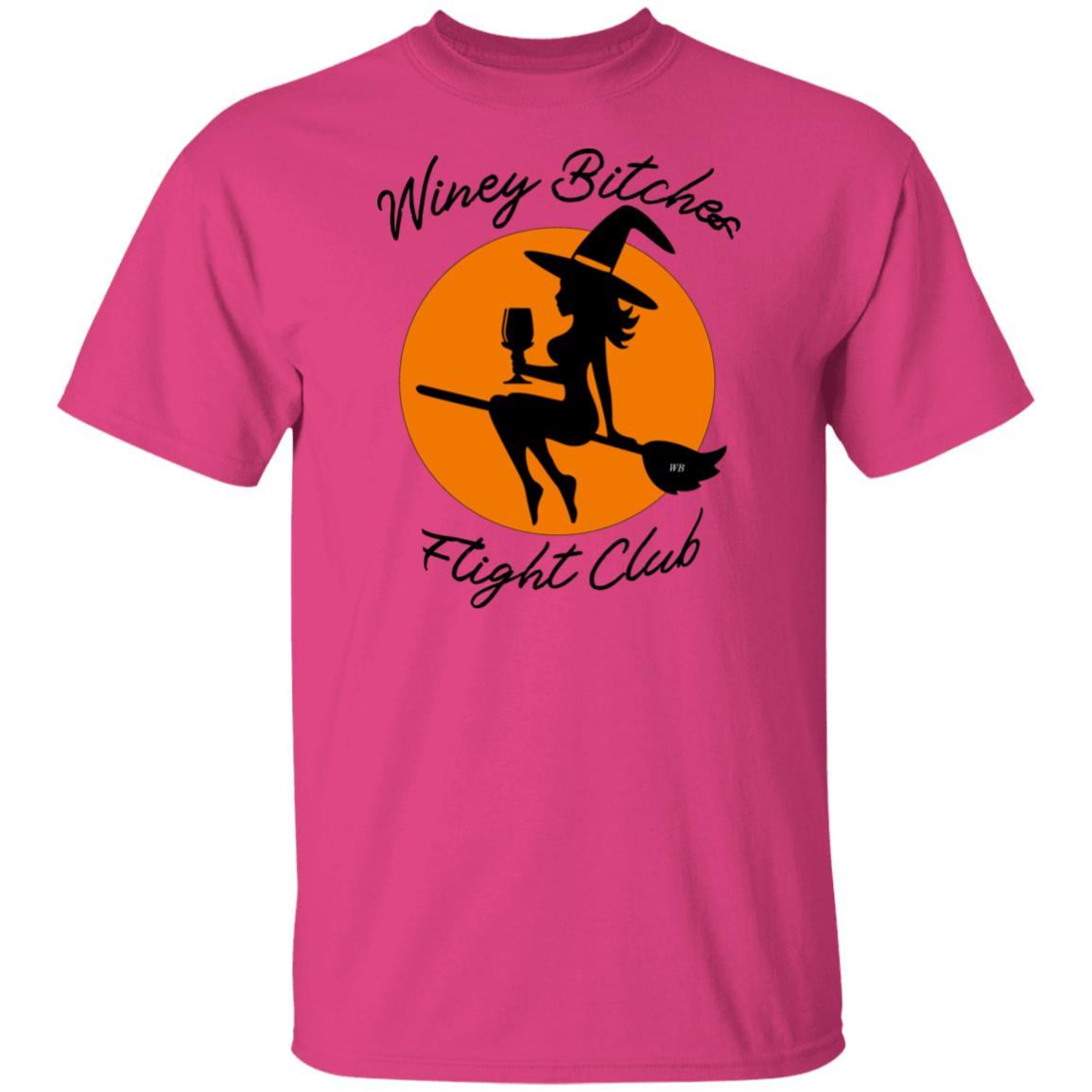 WineyBitches.Co Ultra Soft Cotton T-Shirt - Winey Bitches Flight Club Graphic Tee for Women | Perfect for Casual Wear, Girls Night Out & Wine Tasting Events