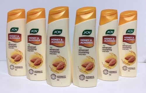 Joyy Honey & Almond Body Lotion 40ml (Pack of 6) - Moisturizing & Nourishing Dry Skin Care for Hands, Body & Feet - Perfect for Daily Use, Travel & Gifts