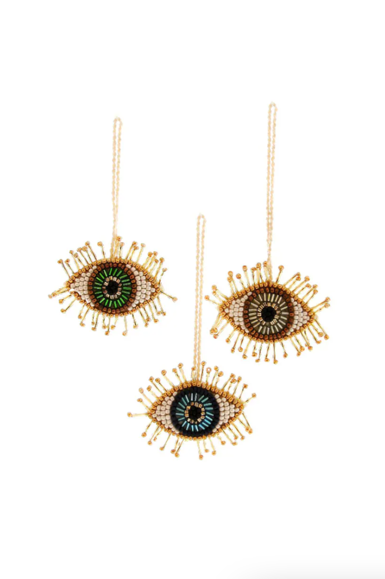 El Ojo Ornament | Small Evil Eye Decor for Home Protection & Good Luck | Perfect for Wall Hanging, Shelf Display & Gift Giving