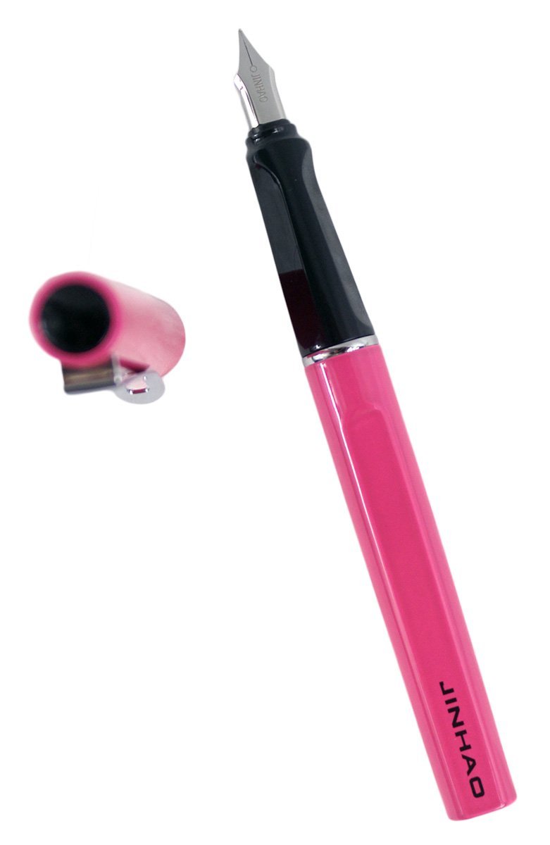 Classic Plastic Fountain Pen - Vibrant Colors, Elegant Gift Box with Rose - Perfect for Writing, Calligraphy, and Thoughtful Gifts
