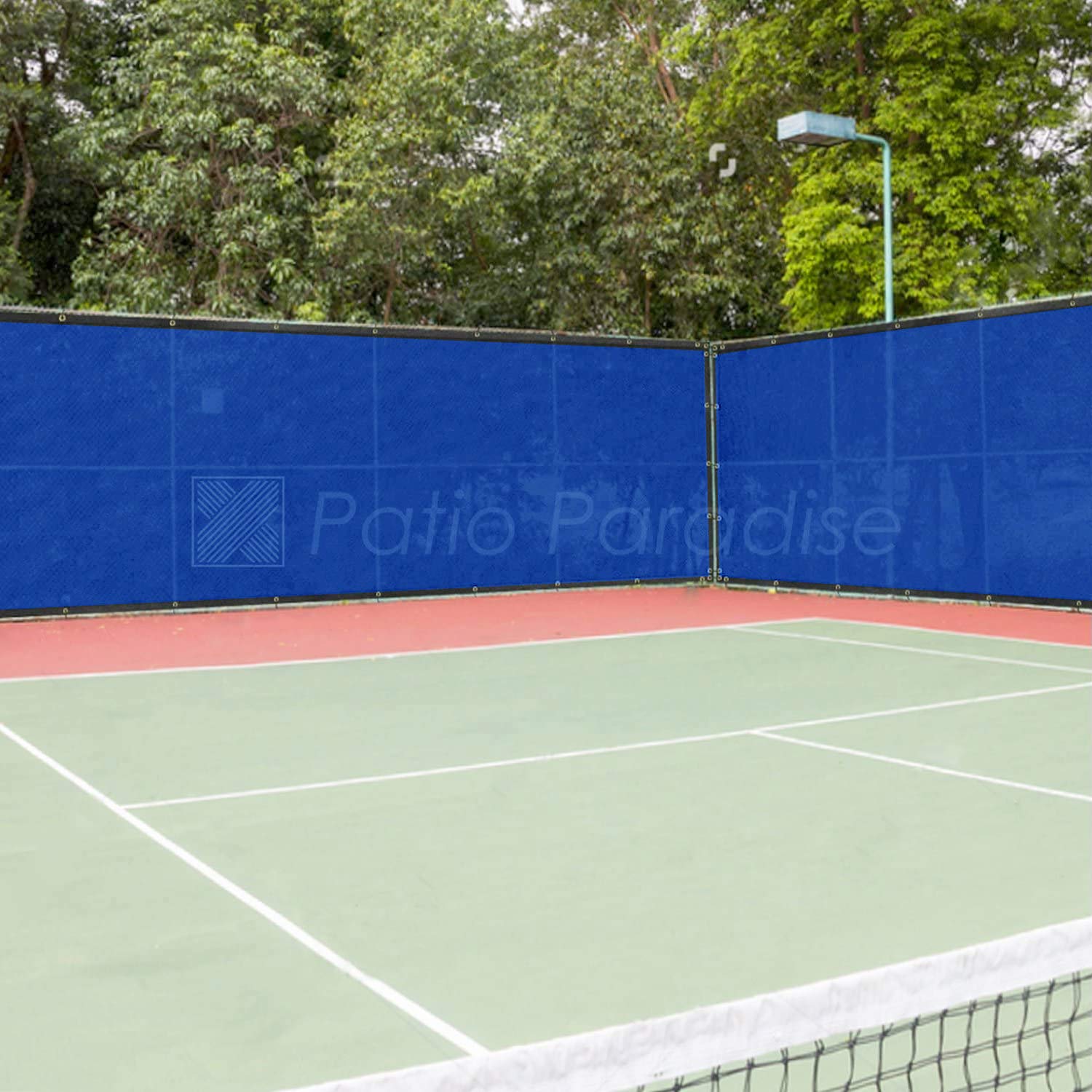 15'x84' Blue Privacy Screen Fence - UV Block Mesh Shade Net for Garden & Backyard