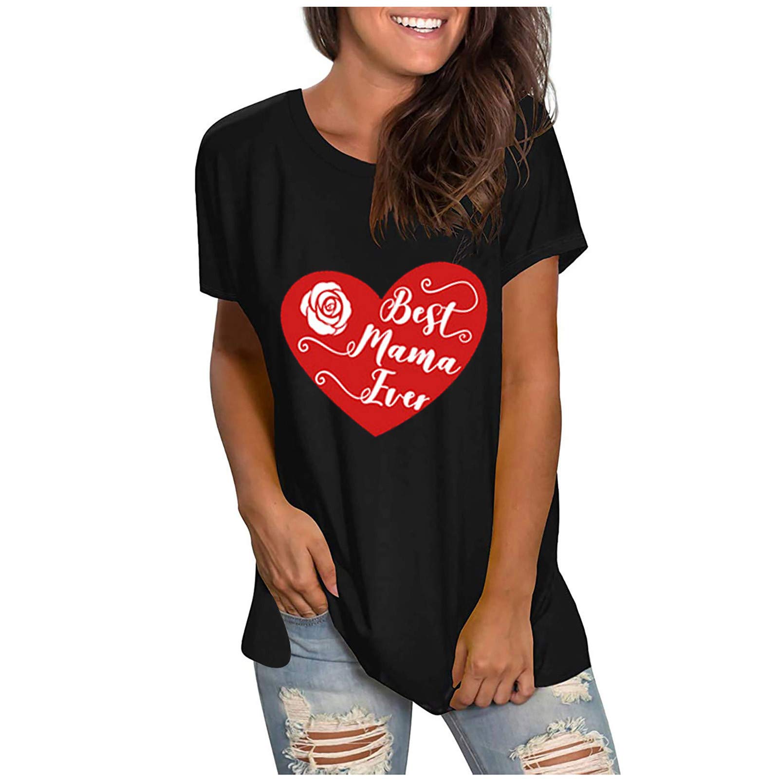 Women's Oversized T-Shirts - Casual Loose Fit Short Sleeve Summer Tees | Basic Cotton Comfort Top for Everyday Wear, Lounge & Street Style Fashion