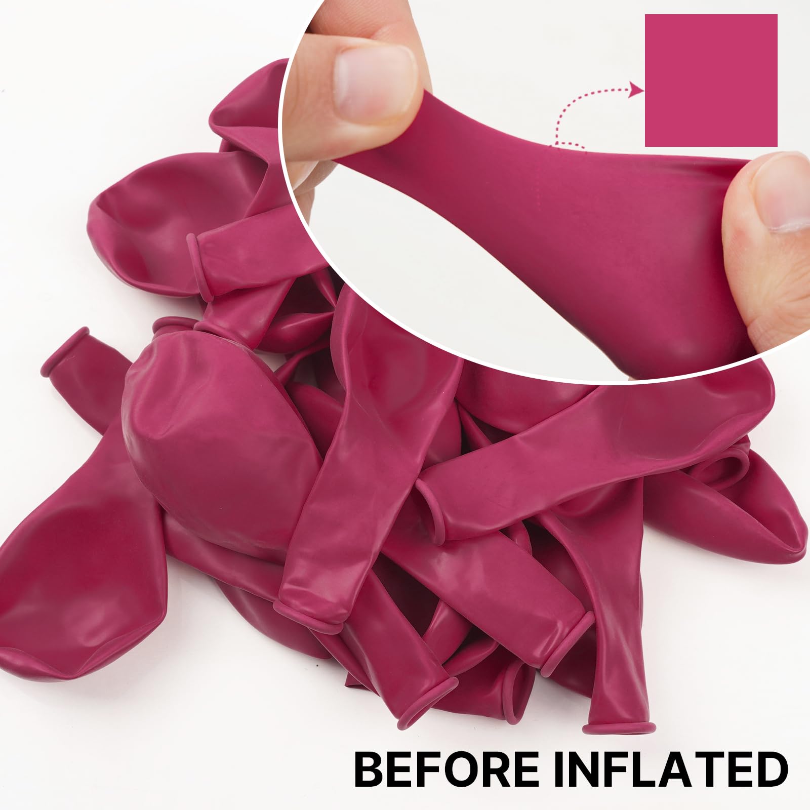 51 Pcs 12 Inch Hot Pink & Magenta Balloons - Premium Latex Party Balloons for Garland, Arch, Birthday, Baby Shower Decorations - Perfect for Wedding, Graduation, Anniversary & Holiday Party Decor