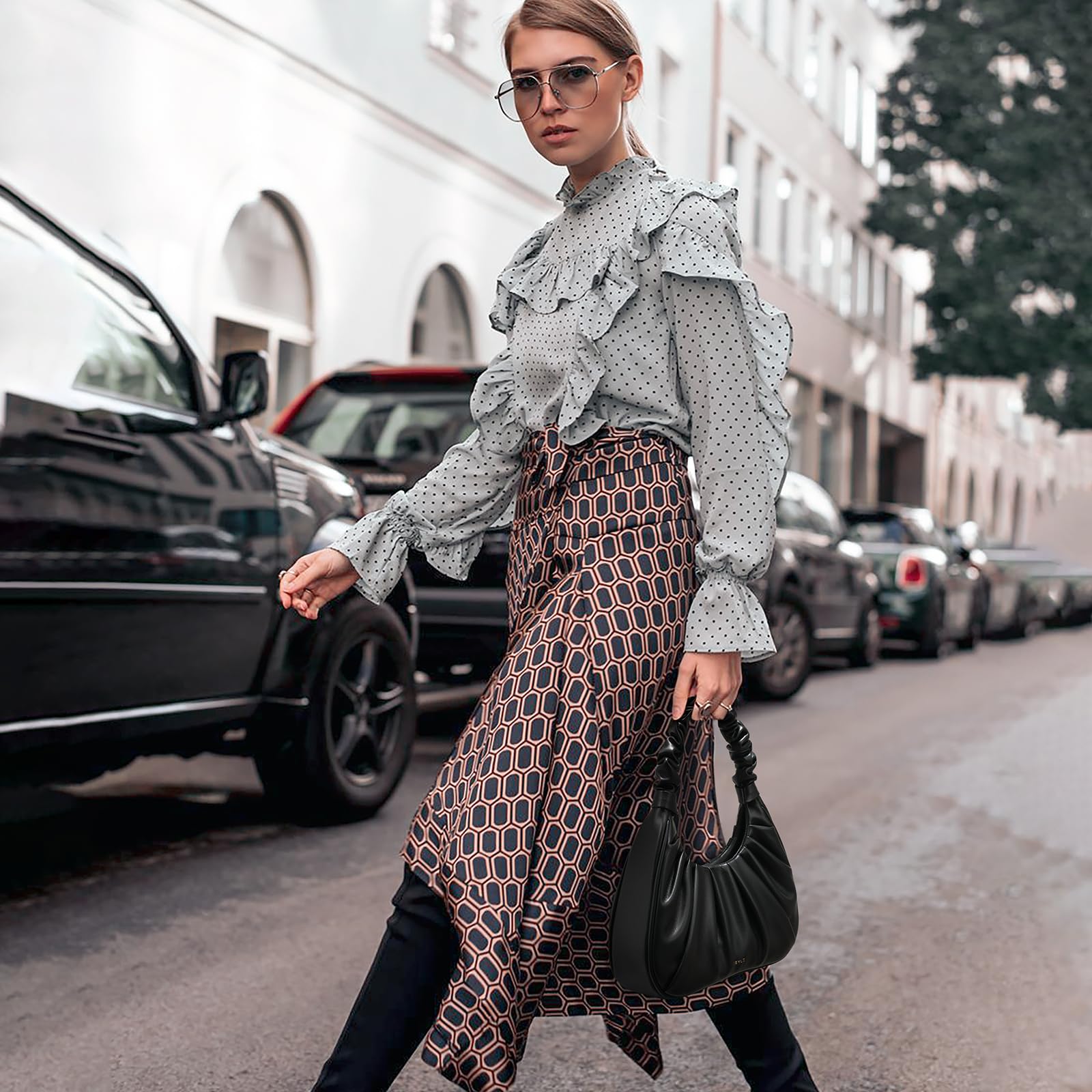 Keyli Mini Cloud Design Handbag for Women - Cute Shoulder Bag, Hobo Tote & Magnetic Closure Clutch | Perfect for Date Night, Shopping & Travel Accessories