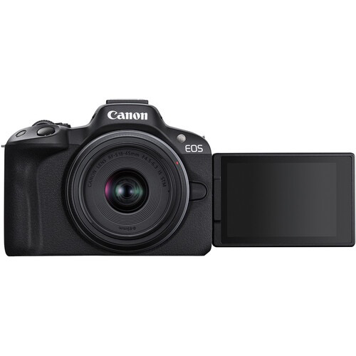 Canon EOS R50 Mirrorless Digital Camera with RF-S 18-45mm f/4.5-6.3 IS STM Lens (Black) - Perfect for Vlogging, Travel Photography & Content Creation