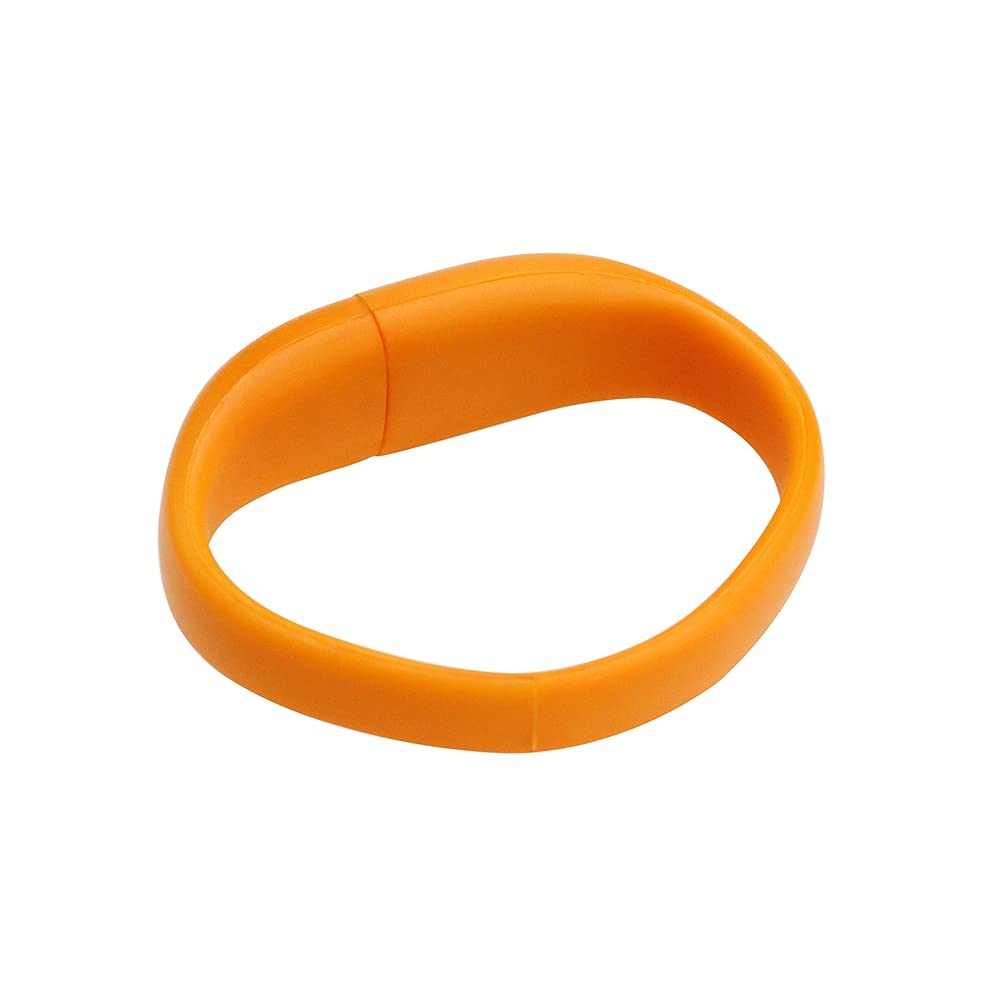 256GB USB 3.0 Flash Drive - High Speed Orange Silicone Bracelet Wristband Memory Stick for Data Storage, File Transfer - Perfect for Travel, School, Work & Events - Civetman