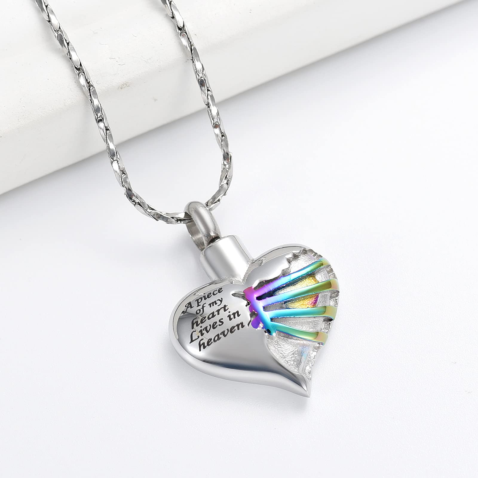 Heart Cremation Urn Necklace Pendant for Ashes - Memorial Jewelry to Keep Loved Ones Close | Perfect for Funerals, Memorials & Everyday Wear