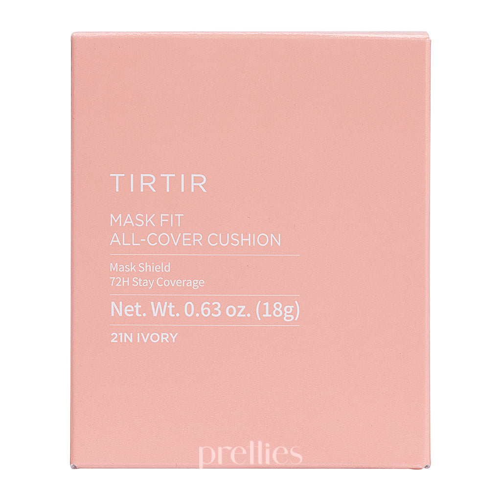 TIRTIR Mask Fit All Cover Cushion SPF50+ PA+++ 18g - 21N Ivory & Pink Shades - Lightweight Foundation for Flawless Coverage | Perfect for Daily Wear, Makeup Touch-Ups & On-The-Go Application