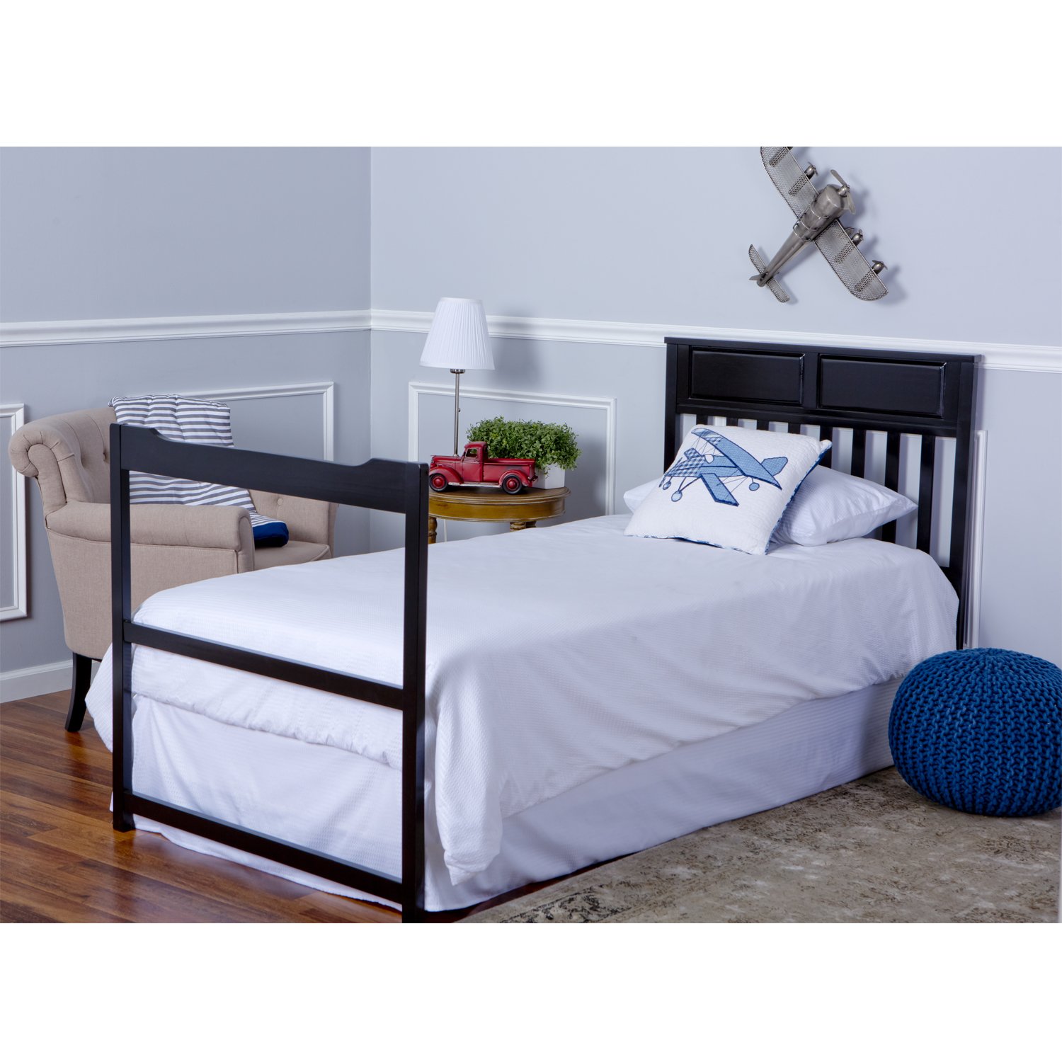 Dream On Me Zoey 3-in-1 Convertible Baby Changing Table - Nursery Dresser & Storage Unit, Black | Perfect for Small Spaces & Baby Room Organization