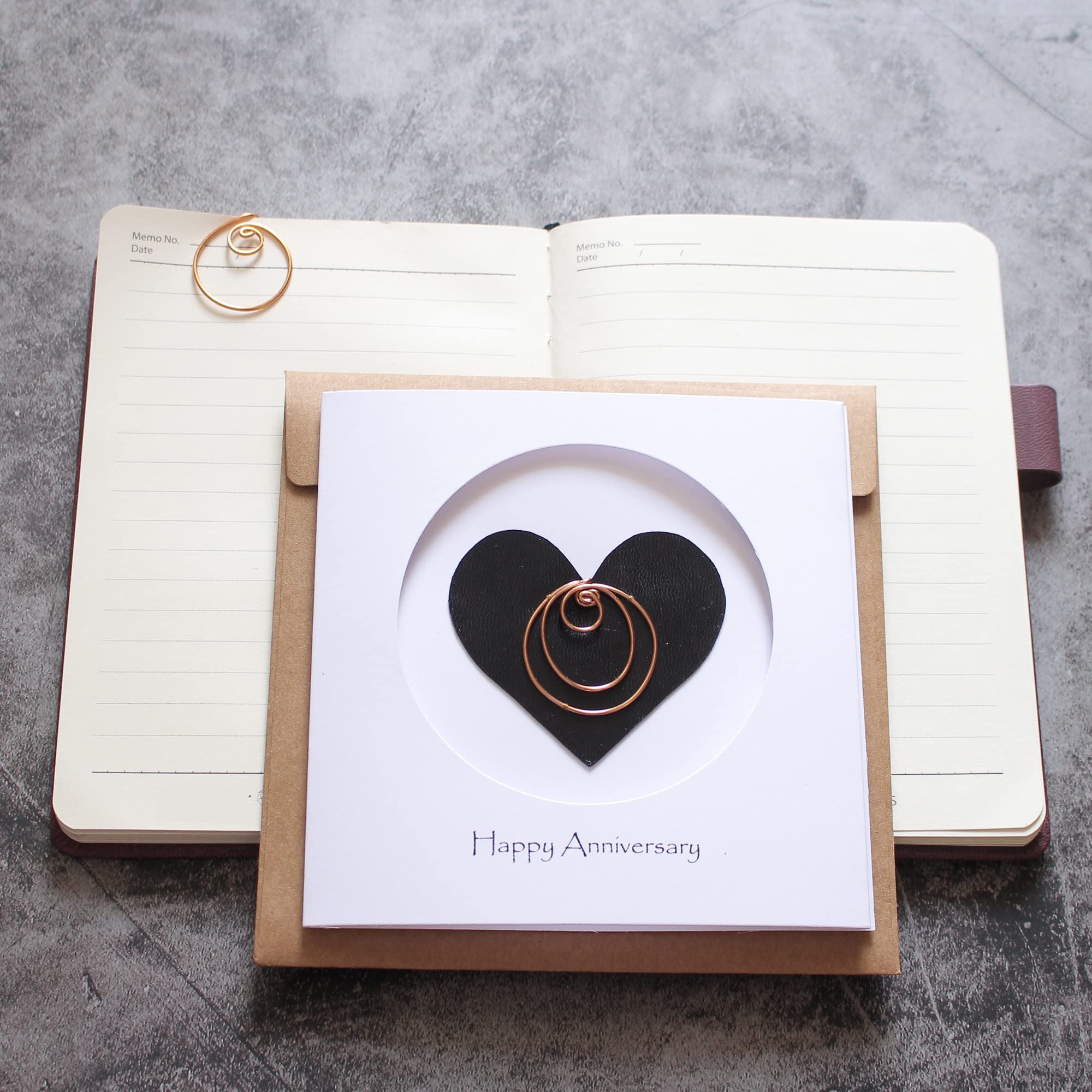 Personalized Initial Birthday Card with Copper Letter - Custom Happy Birthday Greeting Card for Women - Thoughtful Gift for Her, Perfect for Birthdays, Anniversaries & Special Occasions