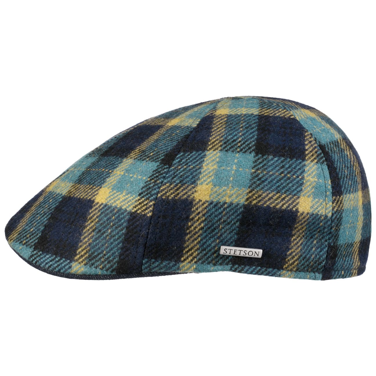 Stetson Texas Genola Wool Check Flat Cap - Classic Wool Newsboy Hat for Men | Perfect for Outdoor Activities, Casual Wear & Vintage Style