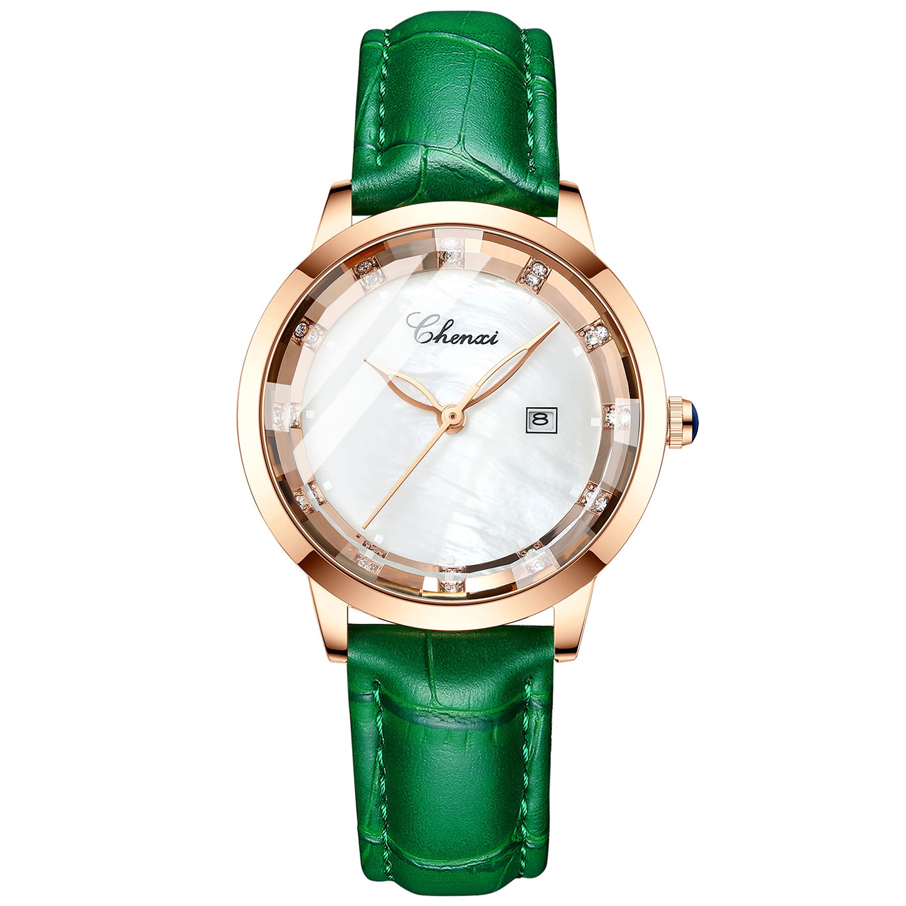 Avaner Elegant Slim Leather Wrist Watch for Women - Bling Rhinestone Analog Quartz Watch, Fashion Dress Watch for Girls & Ladies | Perfect for Office, Party & Special Occasions