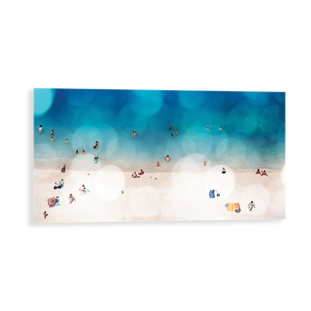 Beach Goers Printed Acrylic Wall Art - 47W x 22H x 0.75D - Multi Color Coastal Decor for Living Room, Bedroom & Beach House