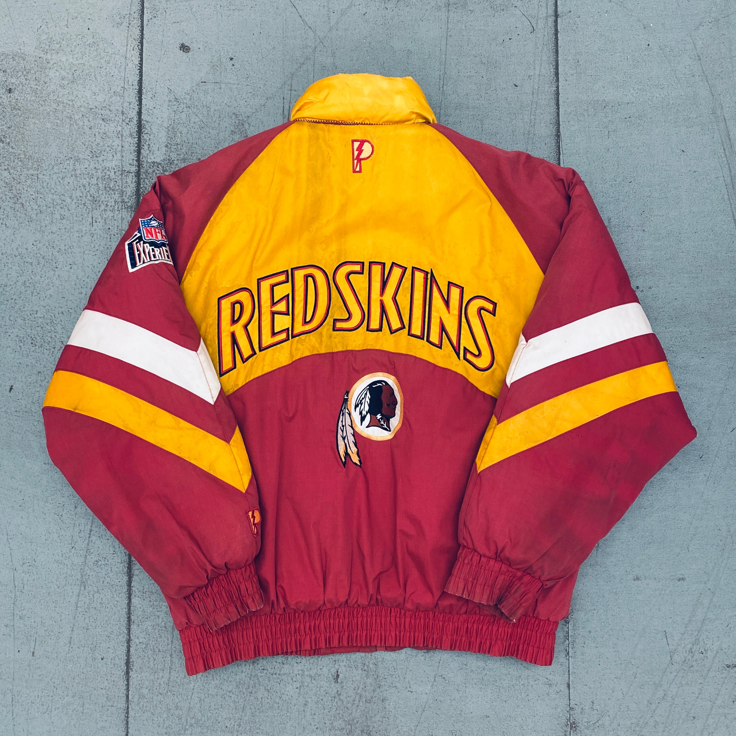 Washington Redskins 1990s Vintage NFL Jacket - Pro Player Reverse Spellout Full Zip Hoodie (Large) | Retro Football Fan Gear for Game Day & Casual Wear