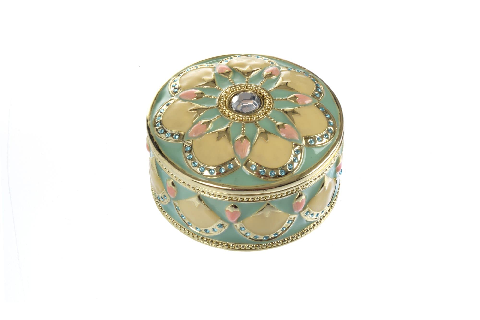 Turquoise Decorated Trinket Box - Unique Handcrafted Home Decor & Collectible Gift for Jewelry Storage | Perfect for Display, Gifting & Home Decoration
