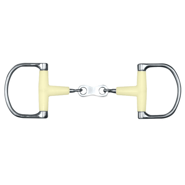 Happy Mouth Racing Dee Double Jointed Horse Bit with French Link - Comfortable & Durable for Training & Dressage