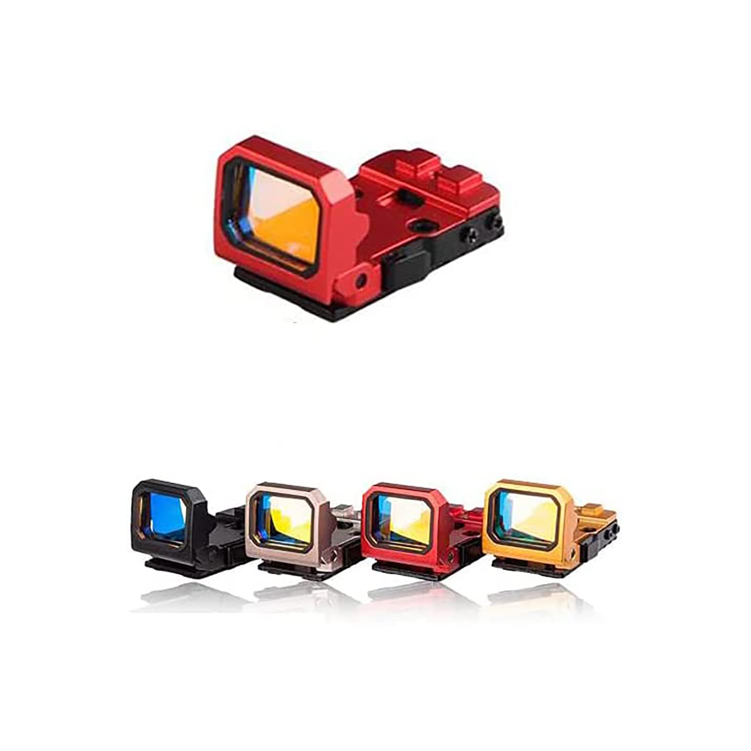 Mini Red Dot Reflex Sight - Compact RMR Flip Sight for Glock Mounts & Slides (Red) | Pistol & Rifle Optics for Tactical Shooting, Hunting & Range Practice