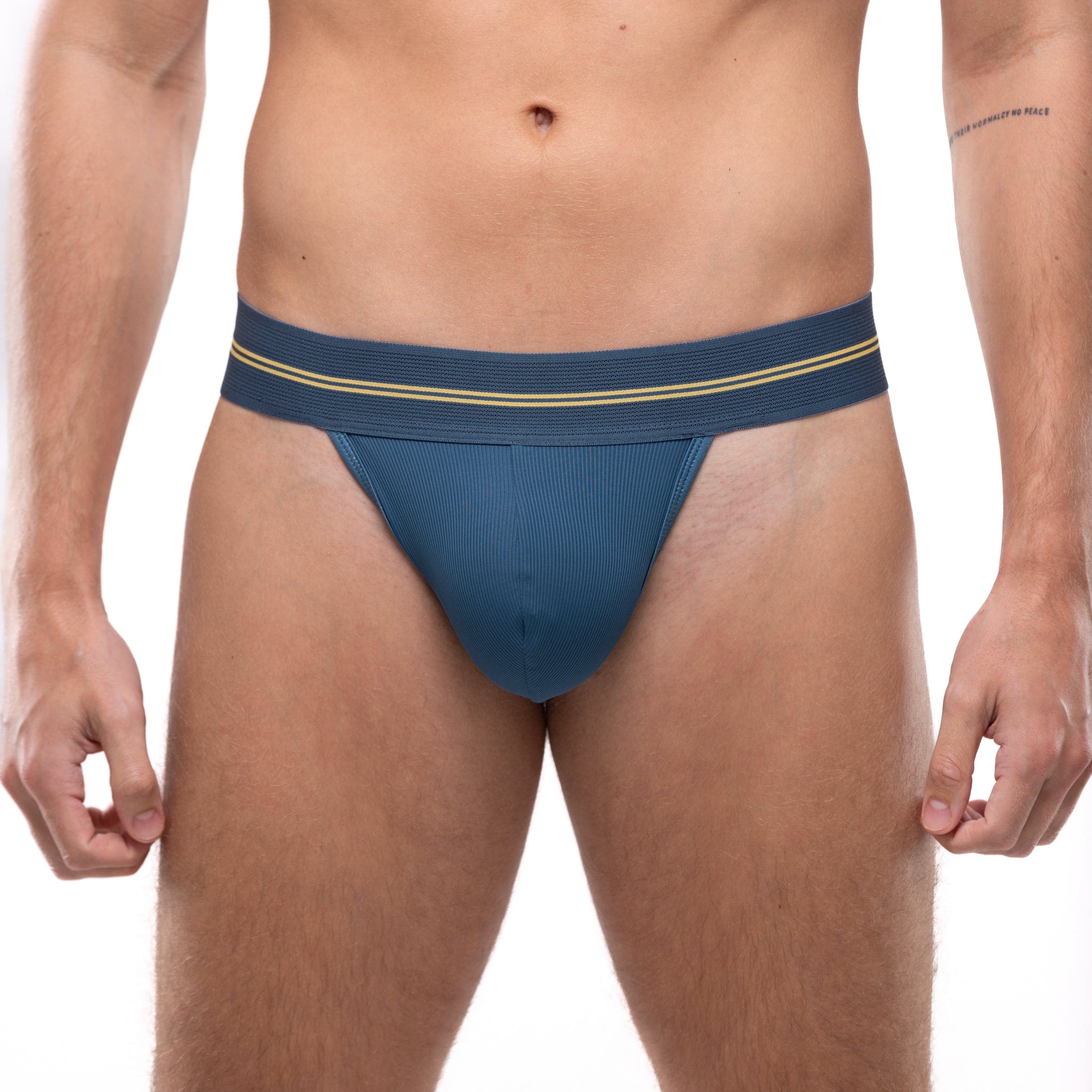 High-Performance Ribbed Sport Thong for Women - Breathable & Comfortable Blue Underwear - Ideal for Yoga, Running & Active Lifestyles