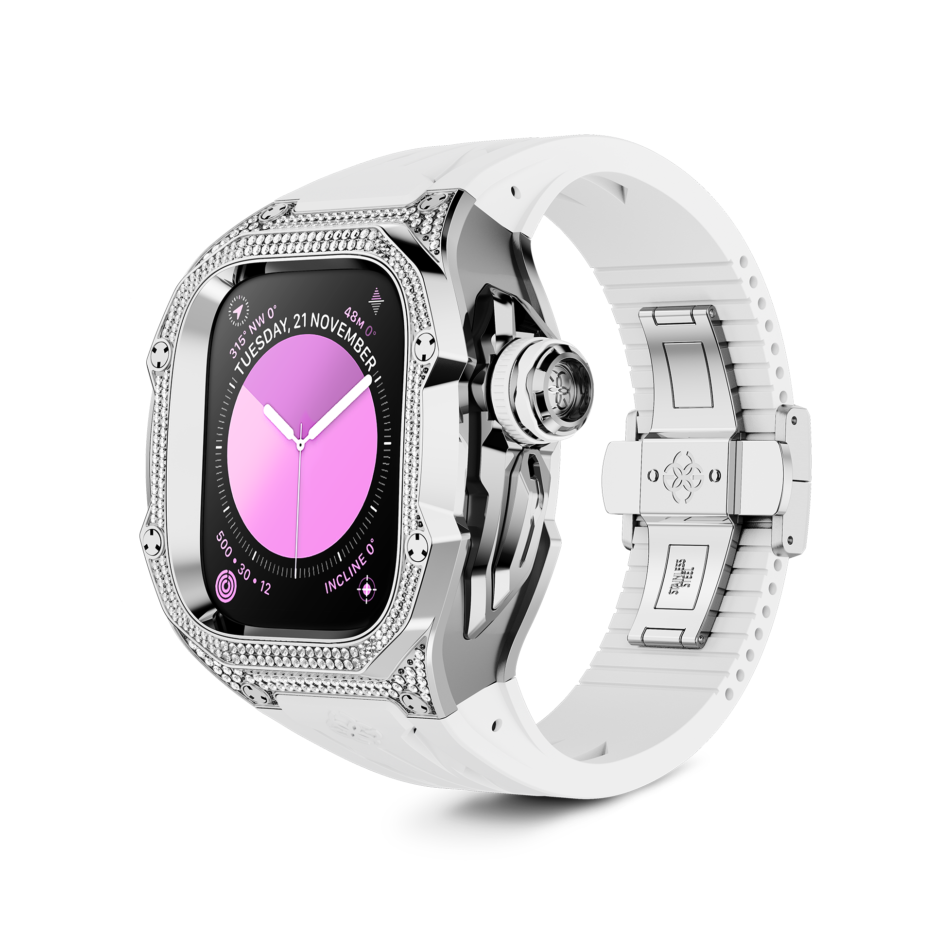 Apple Watch Case with Snowflake Design - RSTIII49 - Durable Protective Cover for Apple Watch Series 1-8 & SE - Perfect for Winter, Holidays & Everyday Use
