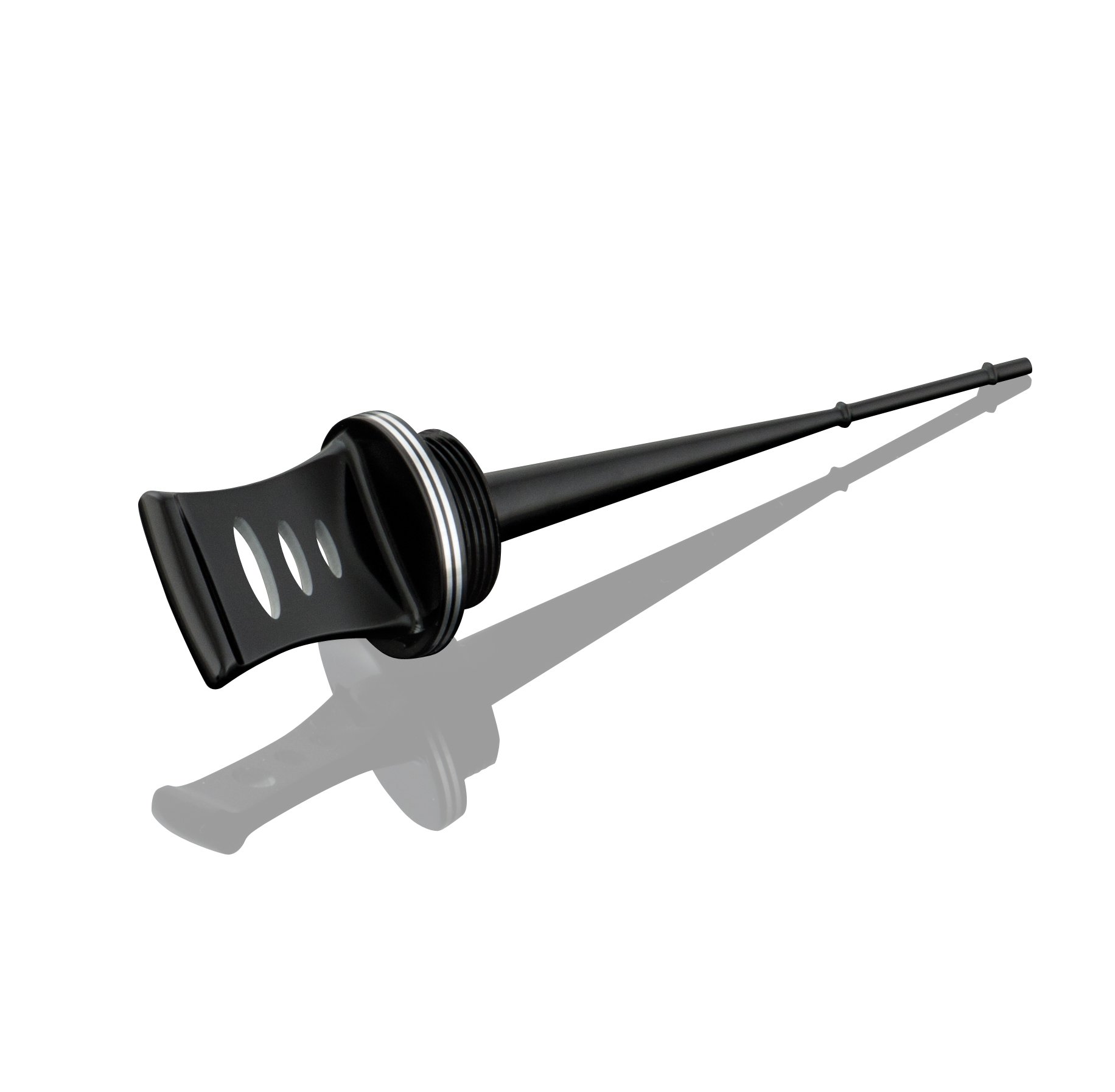 Black Anodized Oil Cap with Dipstick (71-201) - Chrome Accessories for Motorcycles