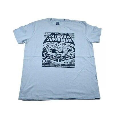 DC Universe Pop! Tees Batman vs. Superman Light Blue Graphic T-Shirt - 2XL Size - Superhero Comic Book Fan Apparel - Perfect for Cosplay, Comic Con & Casual Wear