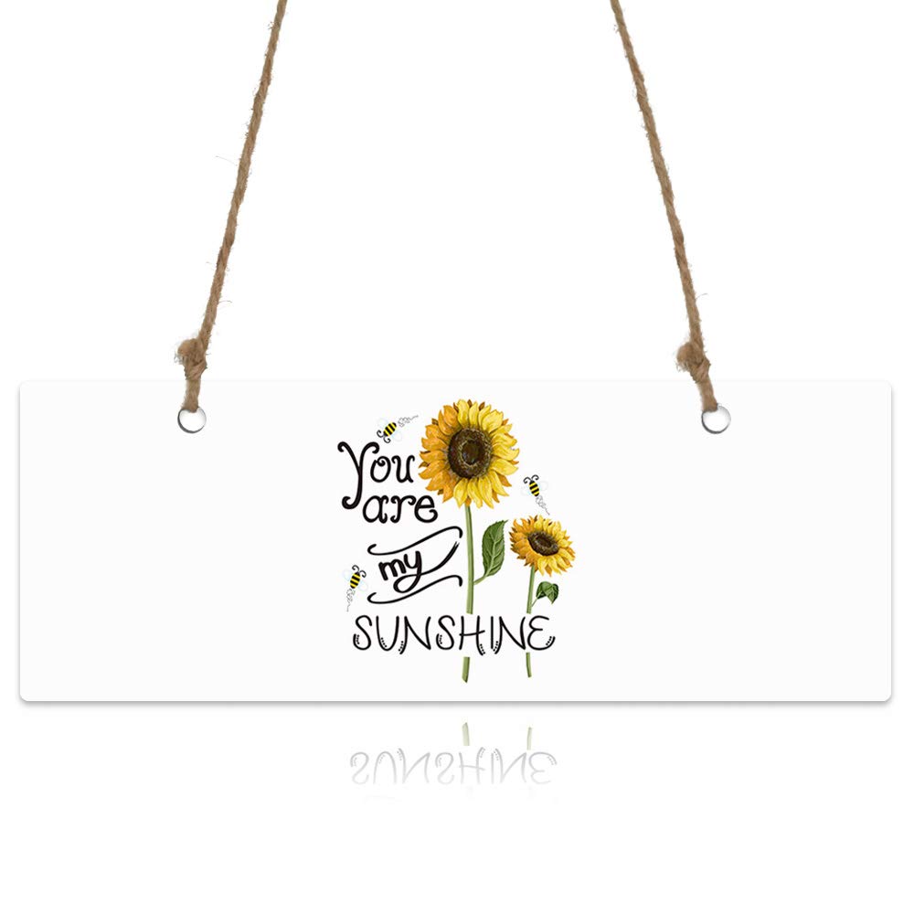 Sunflower Wall Decor - You Are My Sunshine Hanging Sign for Home, Living Room, Bedroom - 3.9
