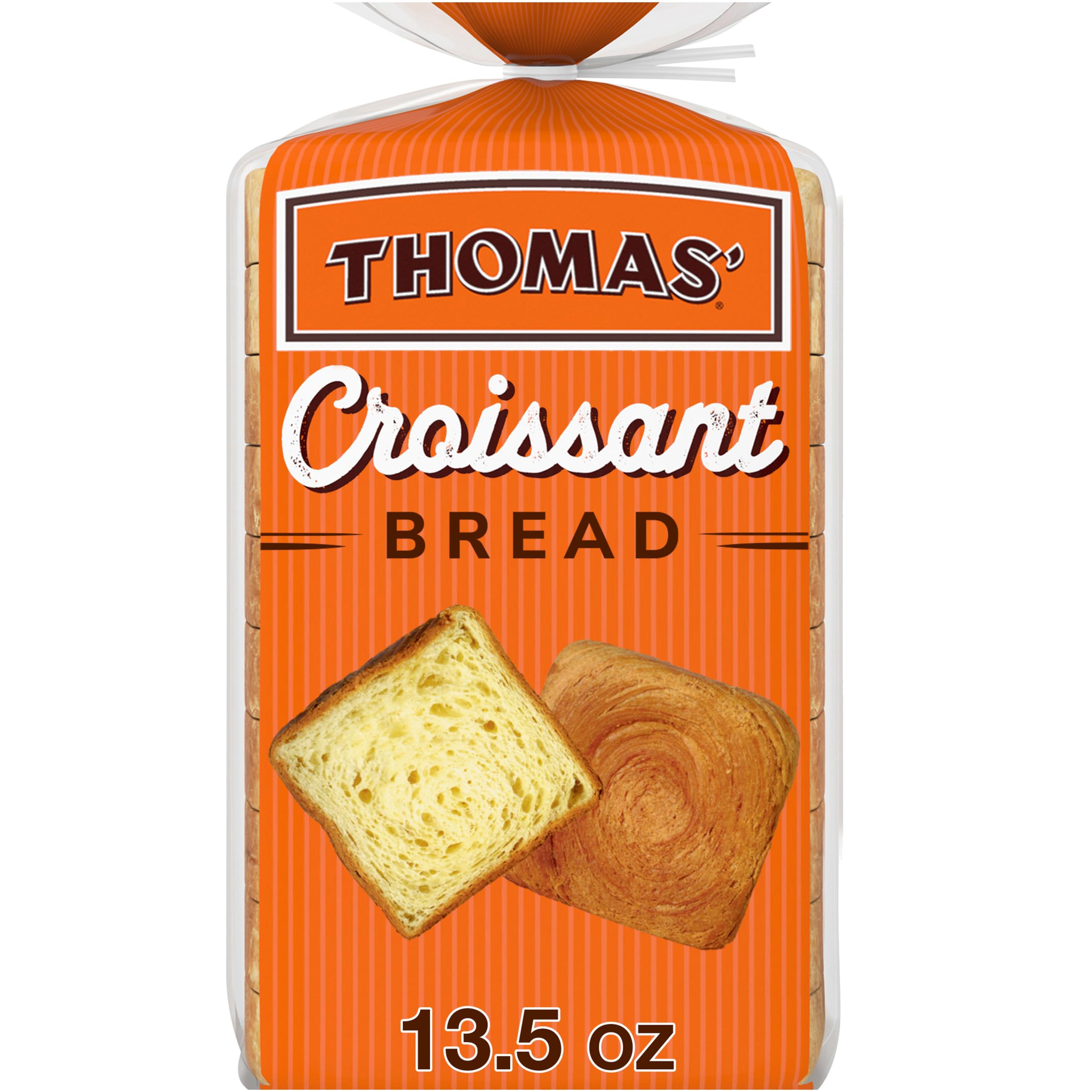 Thomas' Original Croissant Bread - 13.5 oz Pack | Buttery, Flaky Pastry for Breakfast, Brunch & Snacking | Perfect for Sandwiches & French Toast