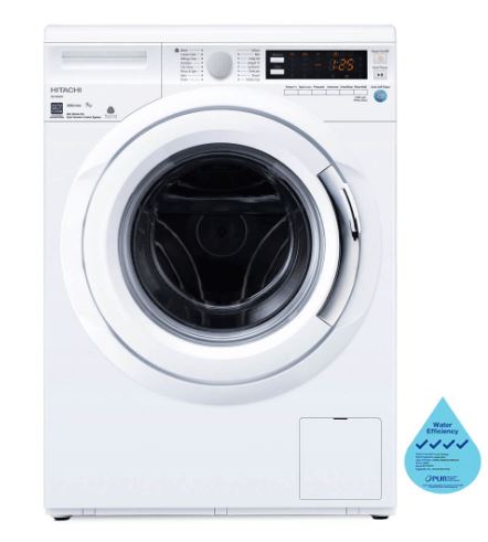 Hitachi BD W90AV 9kg Inverter Front Load Washing Machine - Energy Efficient, Quiet Operation - Perfect for Apartments, Laundromats & Small Homes