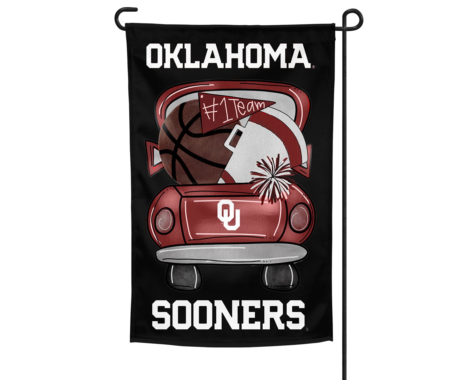 Oklahoma Sooners Basketball Personalized Garden Flag - Custom College Sports Decor for Yard, Porch & Tailgating - Show Your Team Spirit