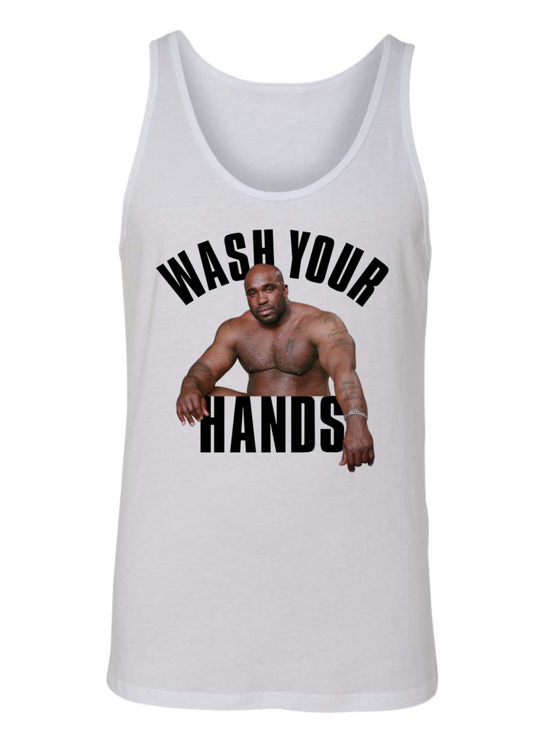 Men's Funny Virus Meme Graphic Tank Top - Small White - Comfortable & Breathable Summer Casual Wear for Beach, Gym, and Outdoor Activities