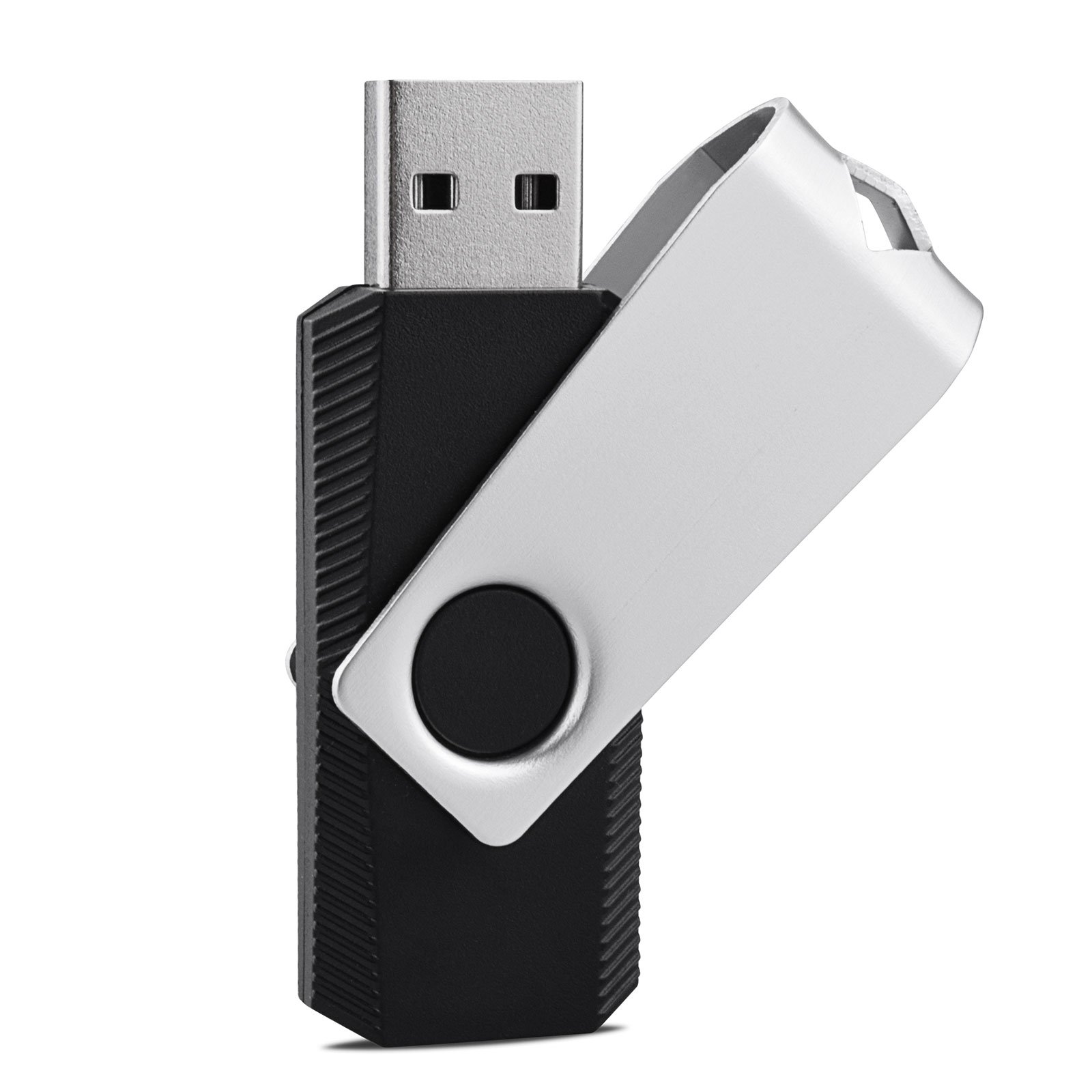 KEXIN 100-Pack 1GB USB Flash Drives Bulk - USB 2.0 Thumb Drives with Swivel Design (1GB, 100PCS, Black) - Perfect for Data Storage, School Projects, Business Promotions & Bulk Distribution