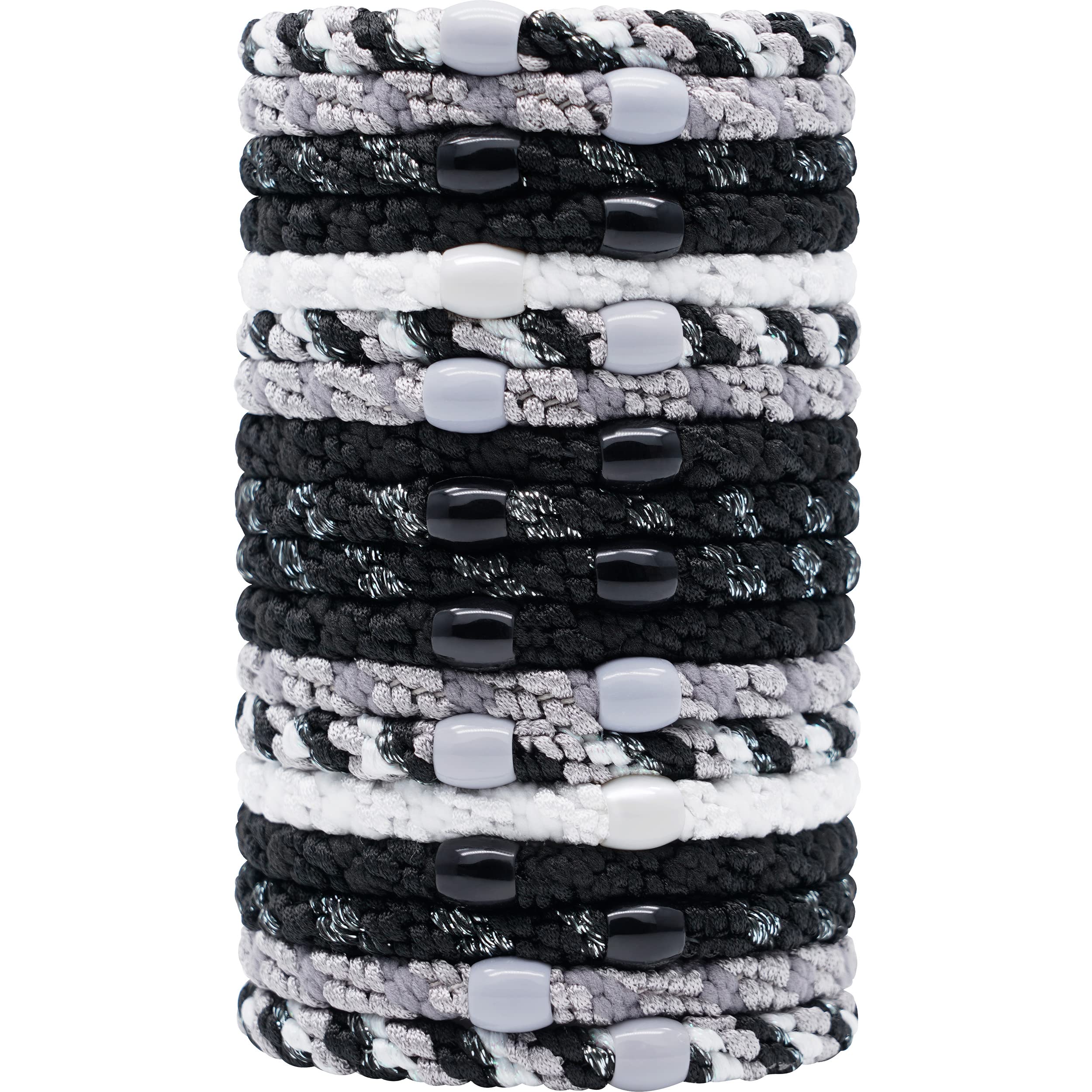 18 Pcs No Damage Hair Ties for Women & Girls - Soft Ponytail Holders for Thick Hair, No Crease Elastic Hair Bands | Perfect for Workouts, Yoga, Office & Daily Use