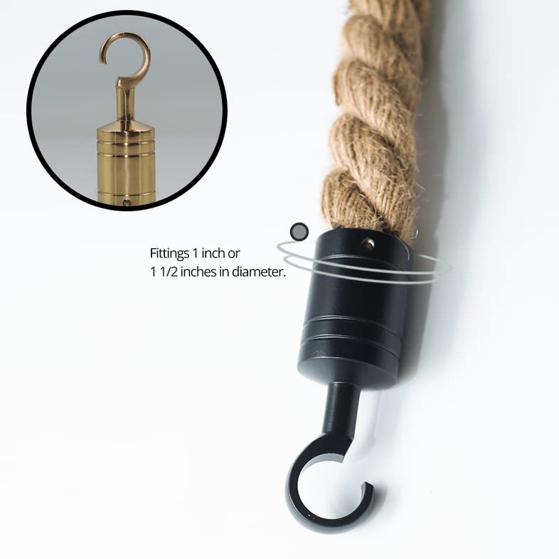 Heavy Duty Brass Rope Hook - 1 Inch, Weatherproof & Anti-Rust for Outdoor Use