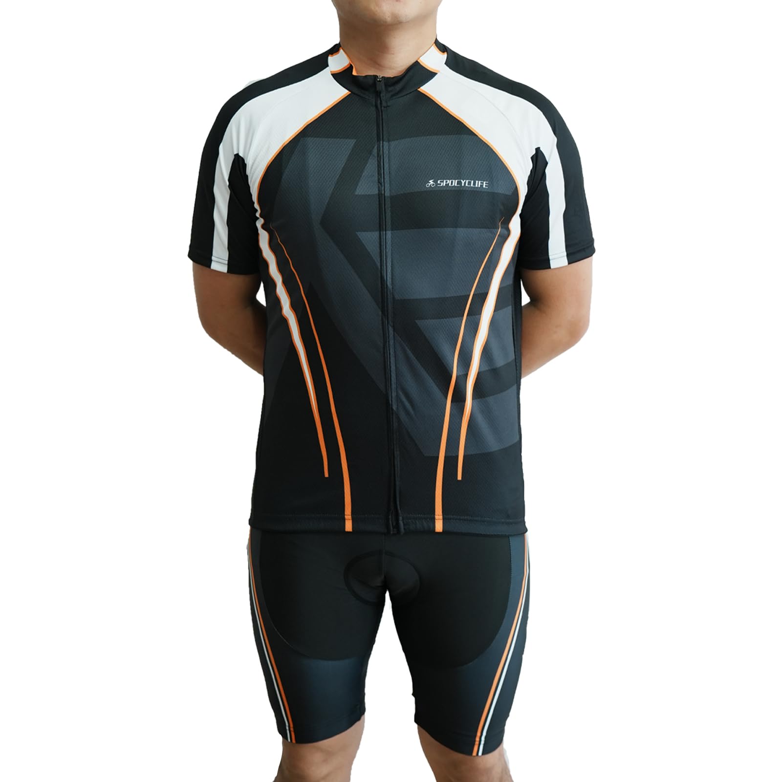 Men's Cycling Jersey and Shorts Set with Padded Liner - Breathable Short Sleeve Bike Outfit for Road & Mountain Biking - Perfect for Training, Racing & Outdoor Cycling