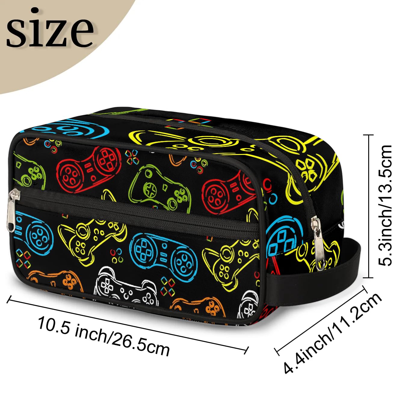 Waterproof Lightweight Kids Travel Toiletry Bag for Boys - Portable Cosmetic & Wash Bag - Perfect for Camping, Sleepovers & Vacation Essentials (Style 3)