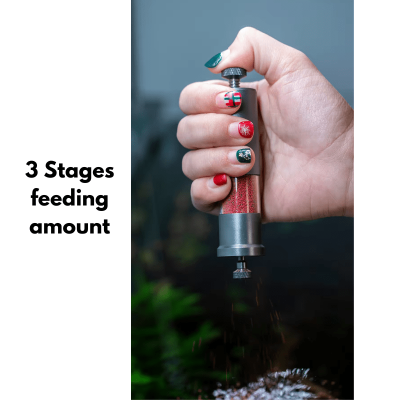 AQUAPRO Mini Aluminum Fish Feeder F1 - Automatic Fish Food Dispenser for Aquariums & Fish Tanks - Perfect for Vacation Feeding & Daily Use