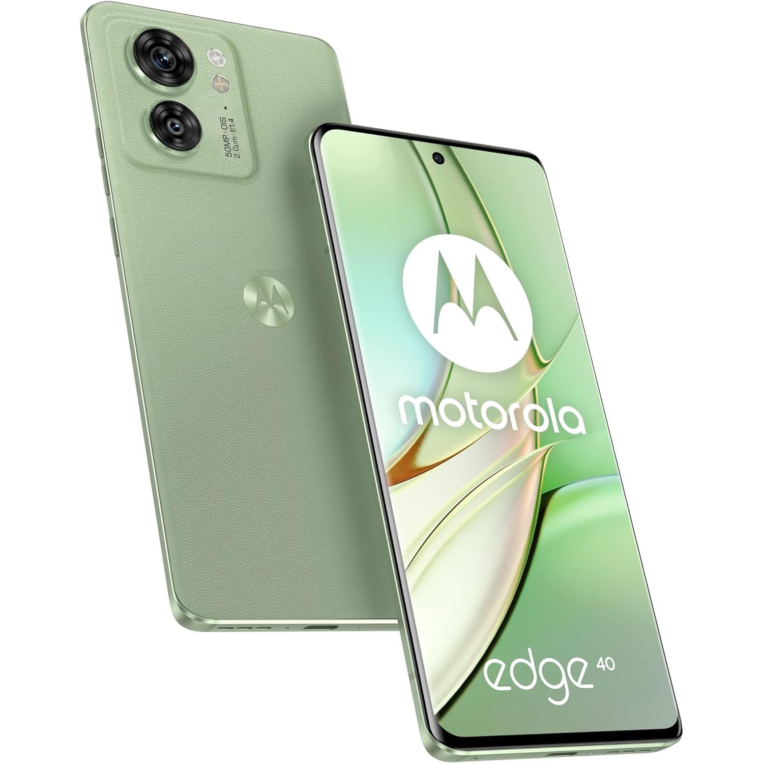 Motorola Edge 40 5G Unlocked Smartphone - 8GB RAM 256GB Storage, Dual SIM (Nano + eSIM), International Version - Nebula Green | Fast 5G Android Phone for Travel & Business Use