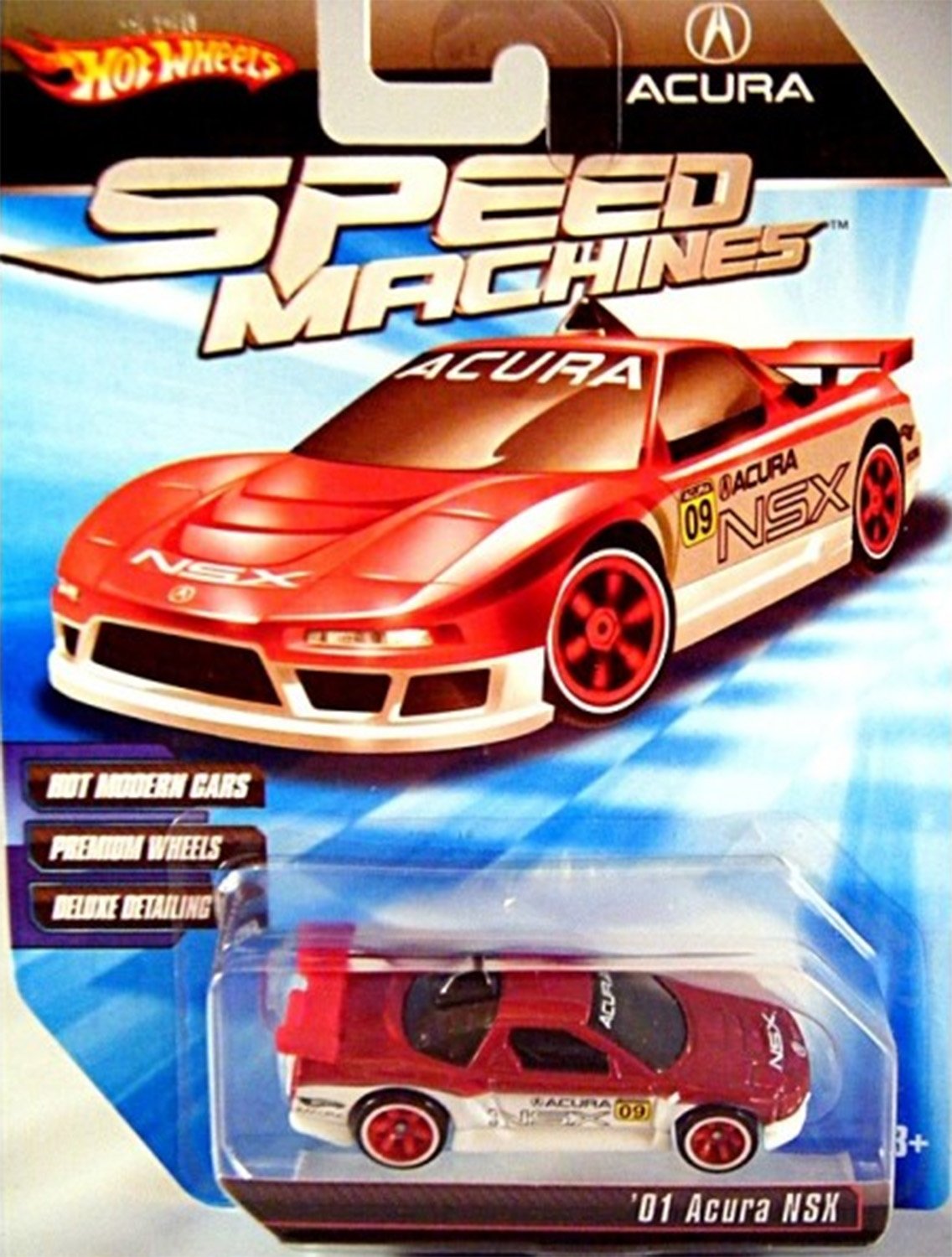 Hot Wheels 2001 Acura NSX Red & White 1:64 Scale Die-Cast Toy Car - Collectible Model for Racing Enthusiasts & Kids Play