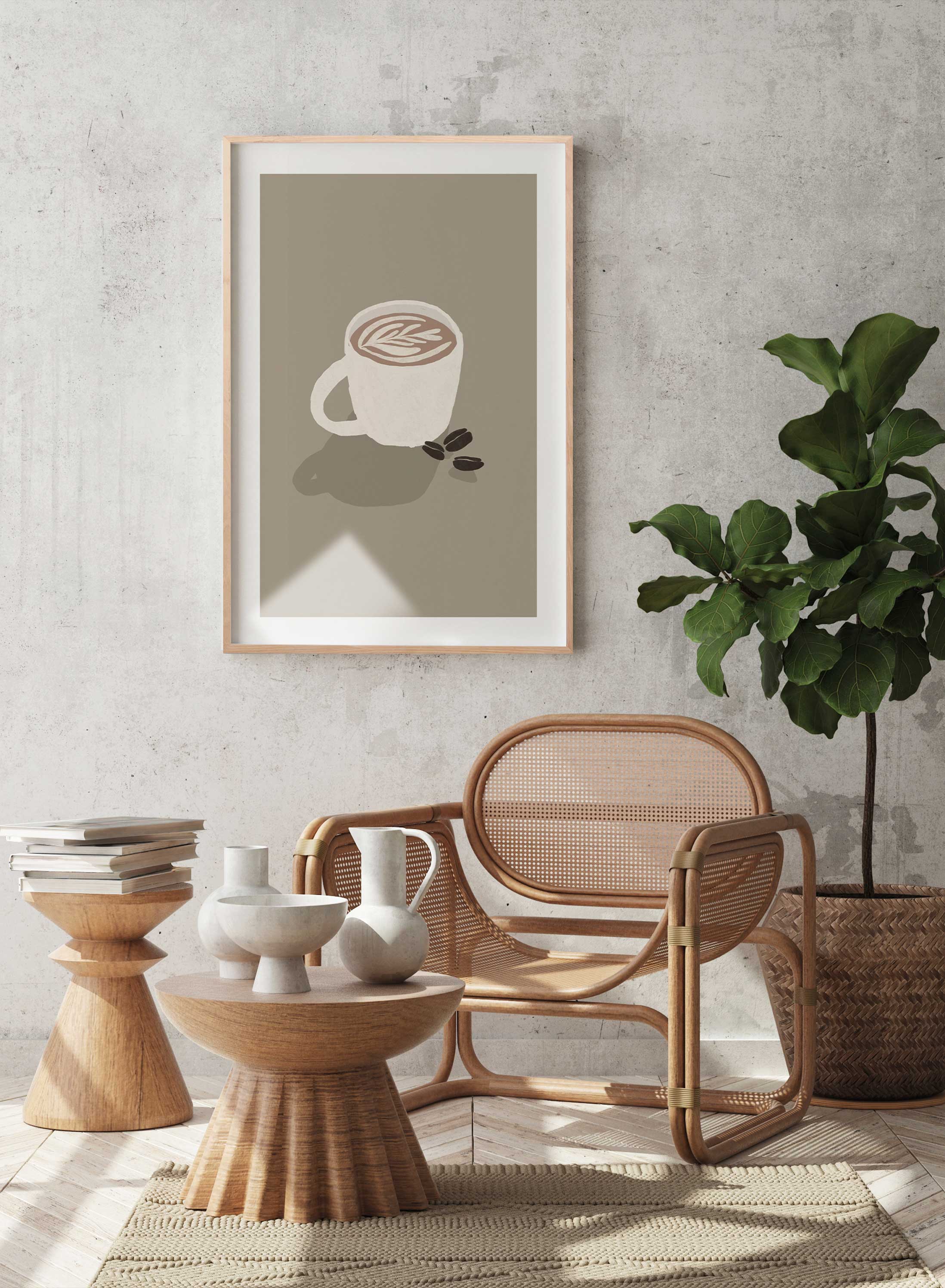 Latte Art Poster - Premium Coffee Wall Decor for Home, Cafe & Office - Perfect for Baristas & Coffee Lovers