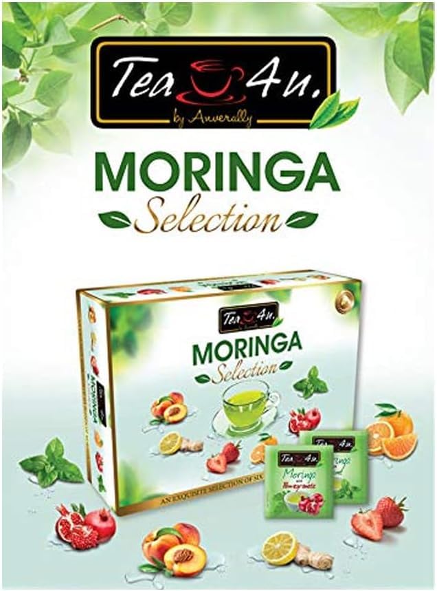 Organic Moringa Oleifera Energy Tea Bags - 25 Count, Natural Flavorful Blended Herbal Tea with Freshness & Distinct Taste | Boost Energy, Focus & Wellness | Perfect for Morning, Afternoon & Office Use