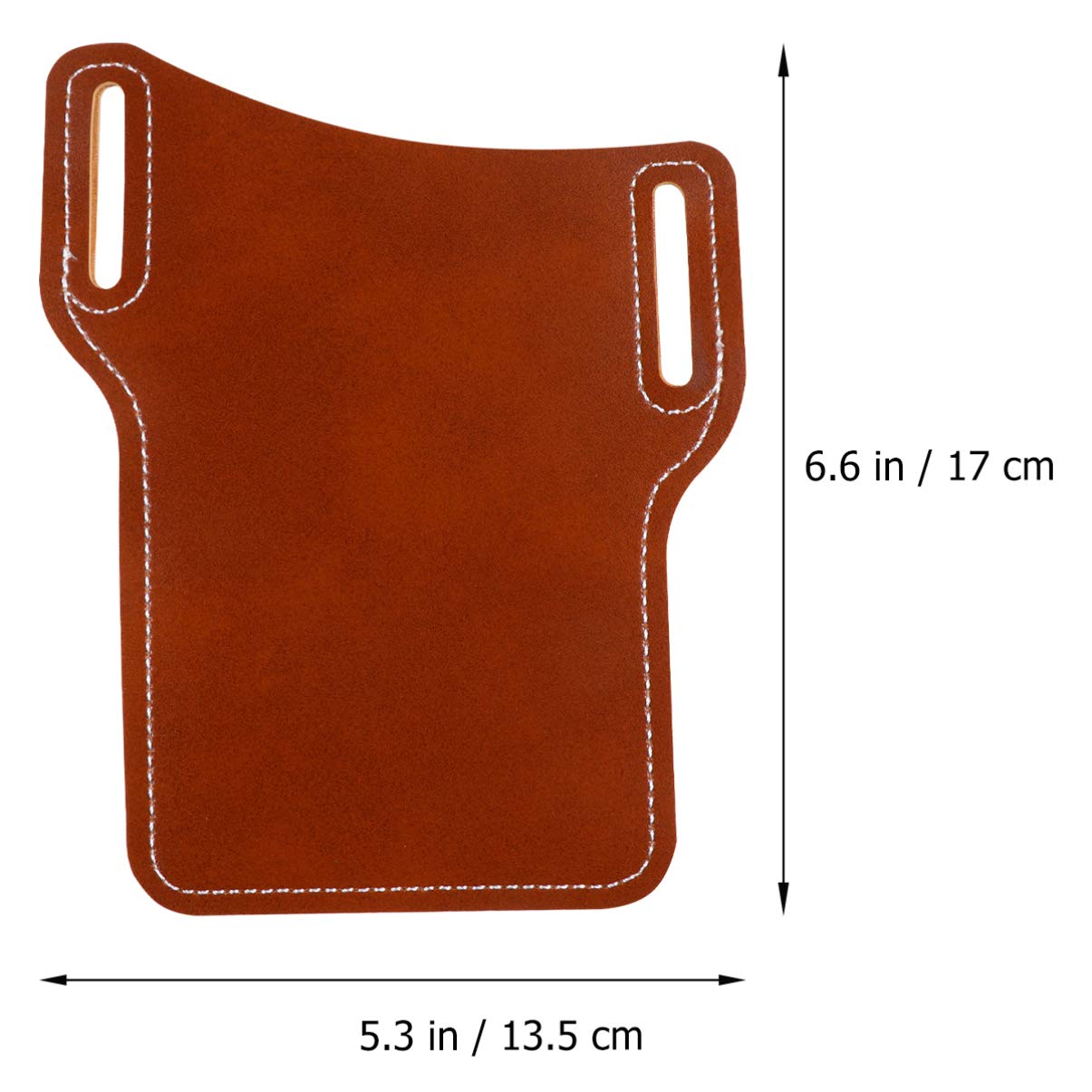 Premium 2-Pack Genuine Leather Phone Pouch for Men - Universal Belt Clip Cell Phone Case, Waist Pack & Fanny Pack - Ideal for Travel, Hiking, and Everyday Use